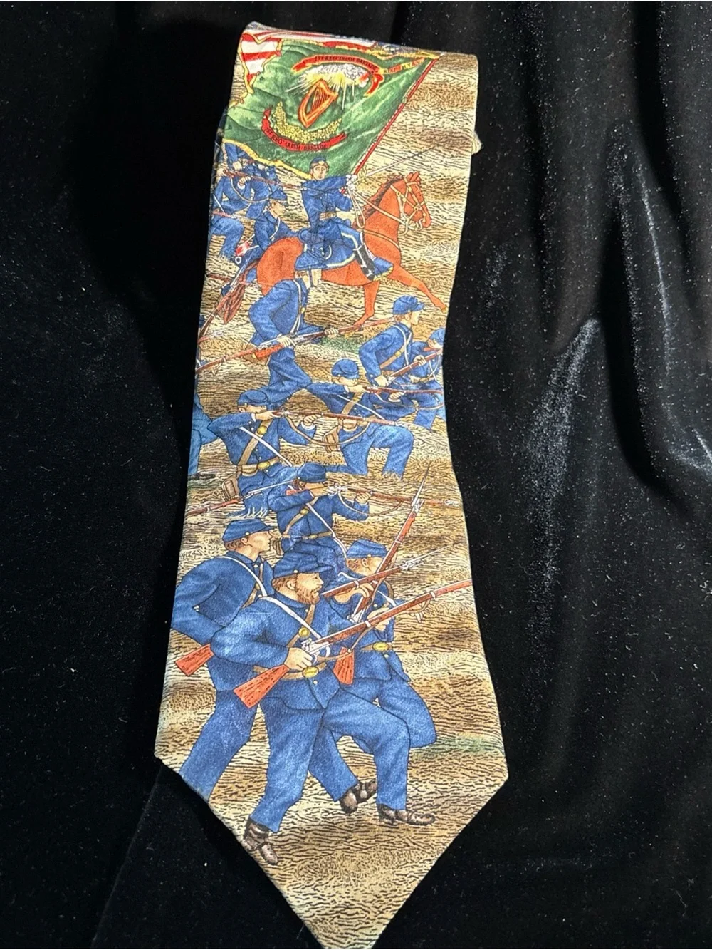 Tango by Max Raab Civil War American Union Irish Brigade Silk Tie